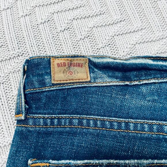 Red Engine distressed flare jeans - Picture 4 of 10